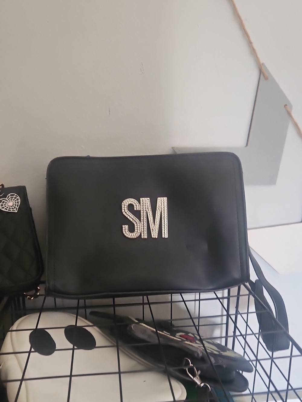 Steve Madden  Embellished Black Crossbody Bag